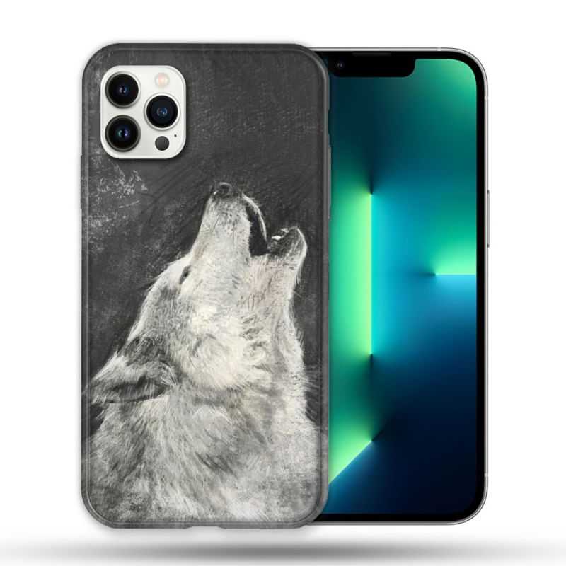 Coque Compatible Magsafe Pour Apple Iphone 13 PRO Animal Loup Hurlement