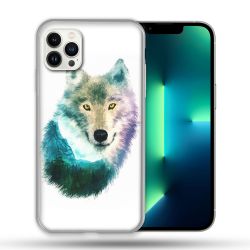 Coque Compatible Magsafe Pour Apple Iphone 13 PRO Animal Loup Montagne