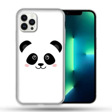 Coque Compatible Magsafe Pour Apple Iphone 13 PRO Animal Panda Blanc