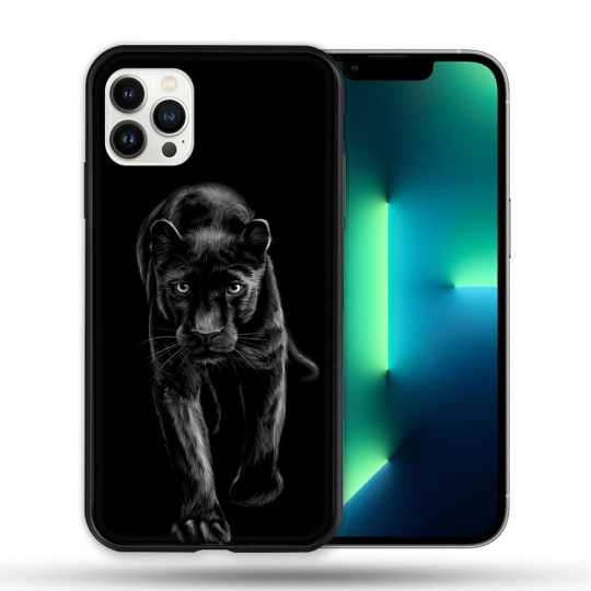 Coque Compatible Magsafe Pour Apple Iphone 13 PRO Animal Panthère Noire