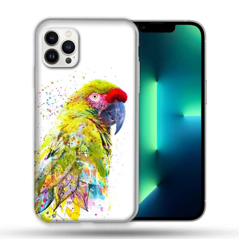 Coque Compatible Magsafe Pour Apple Iphone 13 PRO Animal Perroquet Jaune