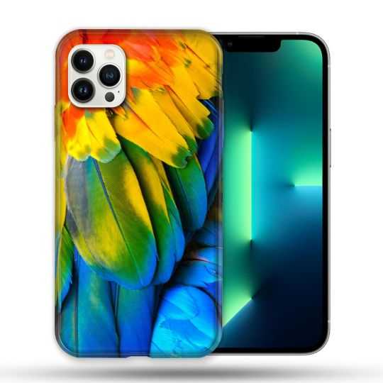 Coque Compatible Magsafe Pour Apple Iphone 13 PRO Animal Perroquet Plume