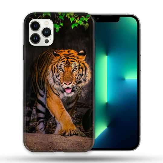 Coque Compatible Magsafe Pour Apple Iphone 13 PRO Animal Tigre Jungle