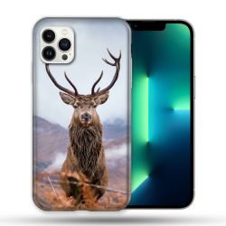 Coque Compatible Magsafe Pour Apple Iphone 13 PRO Chasse Chevreuil Montagne