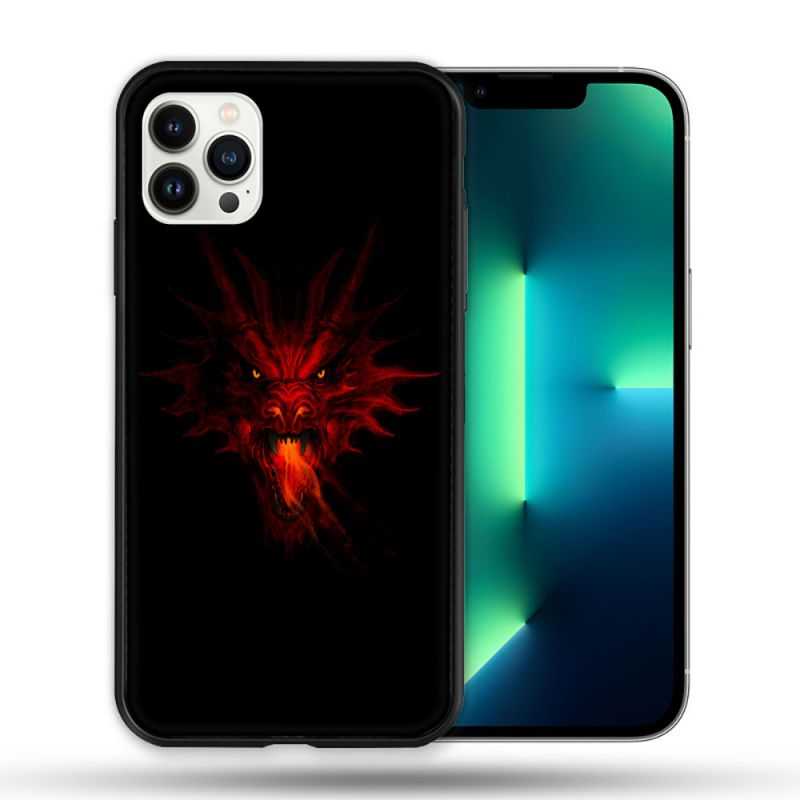 Coque Compatible Magsafe Pour Apple Iphone 13 PRO Fantastique Dragon Feu