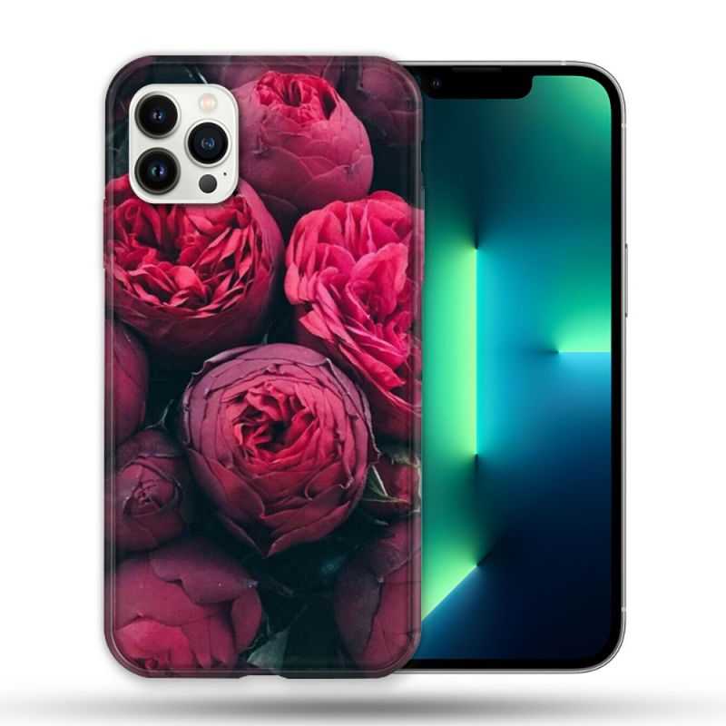 Coque Compatible Magsafe Pour Apple Iphone 13 PRO Fleur Pivoine