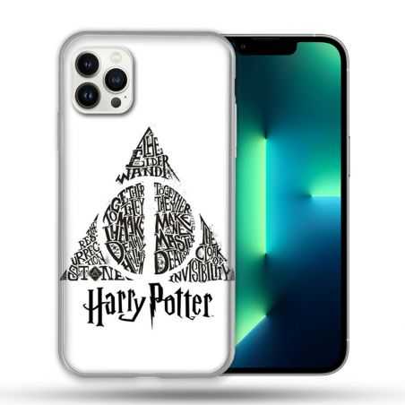 Coque Compatible Magsafe Pour Apple Iphone 13 PRO Harry Potter Hollows triangle Blanc