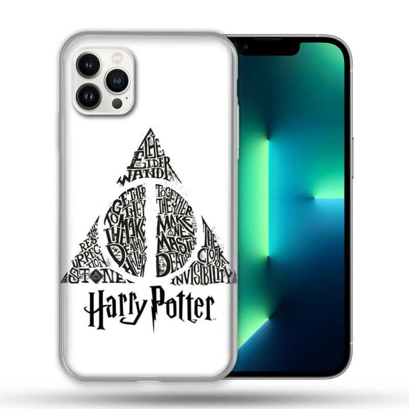 Coque Compatible Magsafe Pour Apple Iphone 13 PRO Harry Potter Hollows triangle Blanc