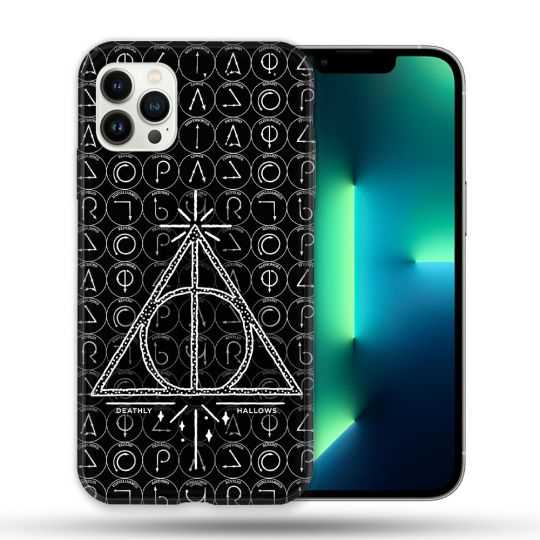 Coque Compatible Magsafe Pour Apple Iphone 13 PRO Harry Potter Hollows Triangle Noir