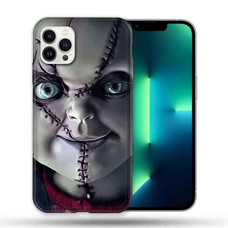 Coque Compatible Magsafe Pour Apple Iphone 13 PRO Horreur Chucky Cicatrice