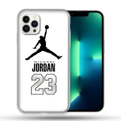 Coque Compatible Magsafe Pour Apple Iphone 13 PRO Jordan 23 Blanc