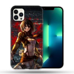 Coque Compatible Magsafe Pour Apple Iphone 13 PRO Manga Attaque Titans Mikasa