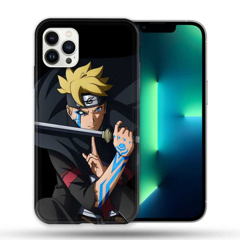 Coque Compatible Magsafe Pour Apple Iphone 13 PRO Manga Boruto Tatouage
