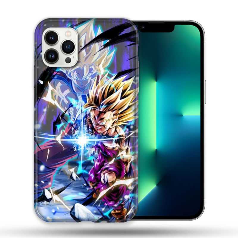 Coque Compatible Magsafe Pour Apple Iphone 13 PRO Manga Dragon Ball Sangohan Duo