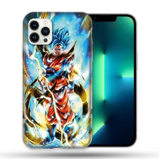 Coque Compatible Magsafe Pour Apple Iphone 13 PRO Manga Dragon Ball Sangoku Blanc