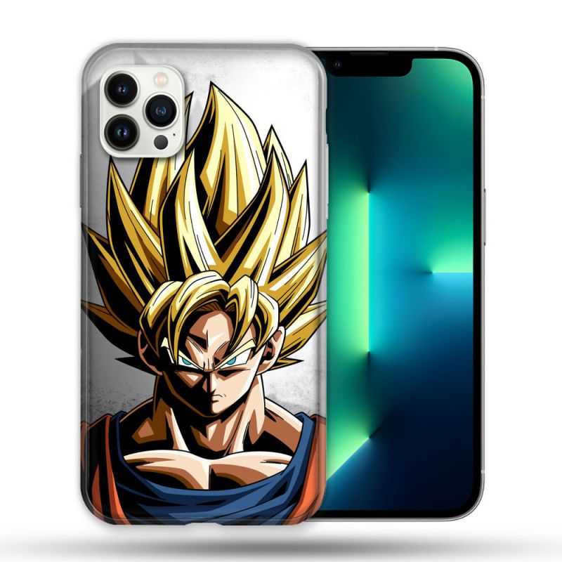 Coque Compatible Magsafe Pour Apple Iphone 13 PRO Manga Dragon Ball Sangoku Portrait