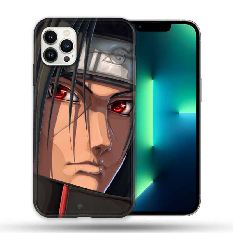 Coque Compatible Magsafe Pour Apple Iphone 13 PRO Manga Naruto Itachi Visage
