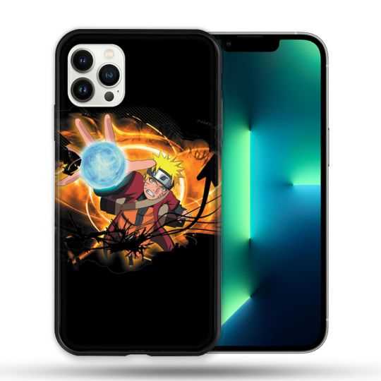 Coque Compatible Magsafe Pour Apple Iphone 13 PRO Manga Naruto Noir