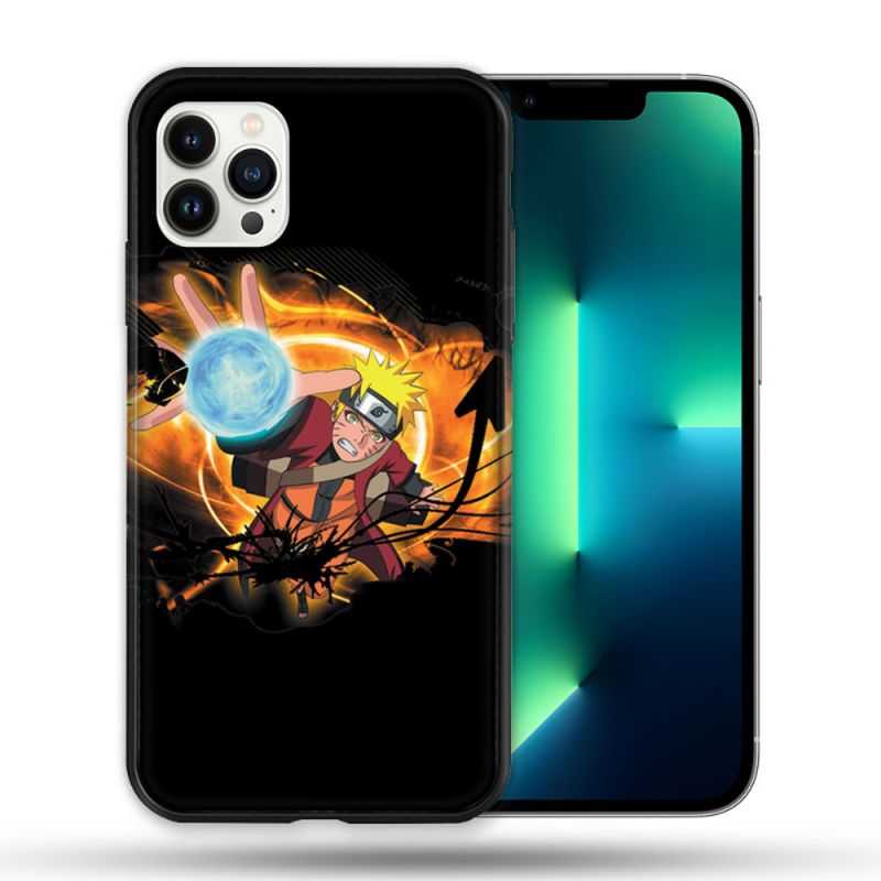 Coque Compatible Magsafe Pour Apple Iphone 13 PRO Manga Naruto Noir