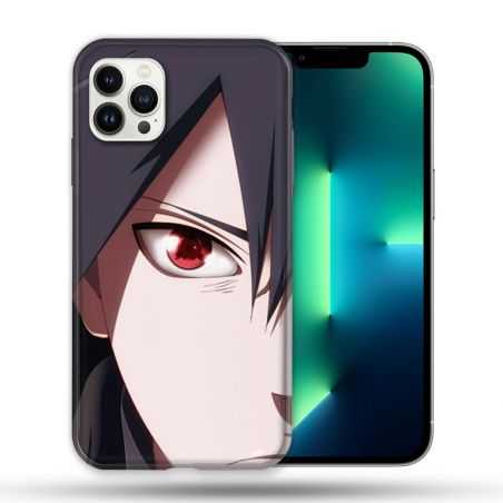 Coque Compatible Magsafe Pour Apple Iphone 13 PRO Manga Naruto Sasuke visage