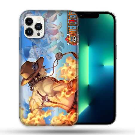 Coque Compatible Magsafe Pour Apple Iphone 13 PRO Manga One Piece Ace Color