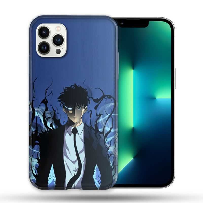 Coque Compatible Magsafe Pour Apple Iphone 13 PRO Manga Solo Leveling Sung Bleu