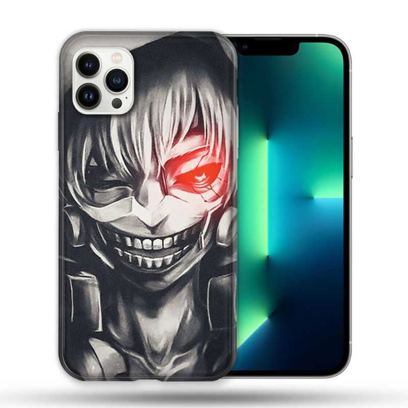 Coque Compatible Magsafe Pour Apple Iphone 13 PRO Manga Tokyo Ghoul Kaneki Noir