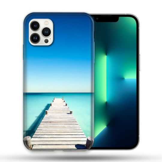 Coque Compatible Magsafe Pour Apple Iphone 13 PRO Nature Pont Mer