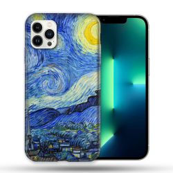 Coque Compatible Magsafe Pour Apple Iphone 13 PRO Peinture La nuit étoilée