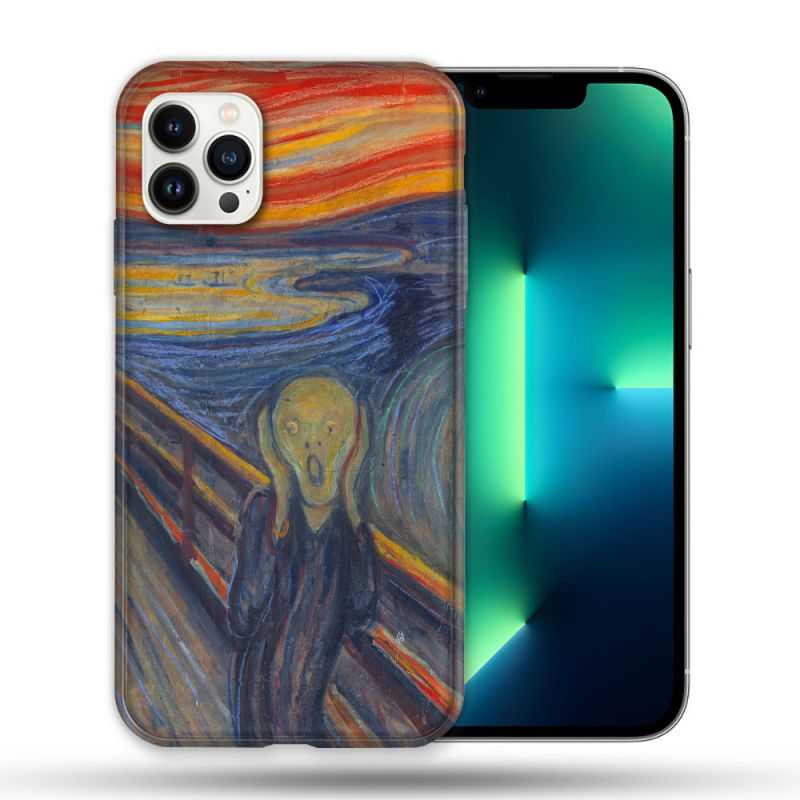 Coque Compatible Magsafe Pour Apple Iphone 13 PRO Peinture Le Cri