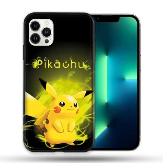 Coque Compatible Magsafe Pour Apple Iphone 13 PRO Pokemon Pikachu Eclair