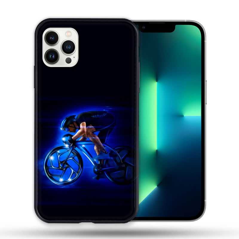 Coque Compatible Magsafe Pour Apple Iphone 13 PRO Sport Cyclisme Bleu