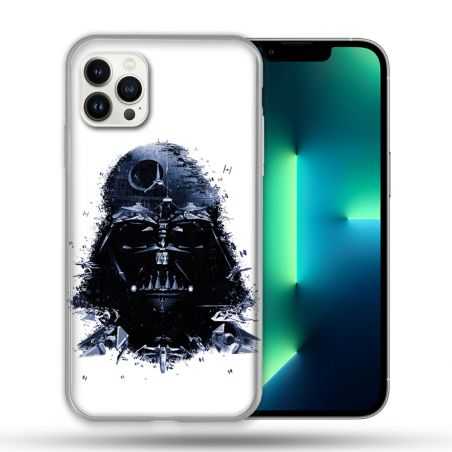 Coque Compatible Magsafe Pour Apple Iphone 13 PRO Star Wars - Dark Vador Blanc