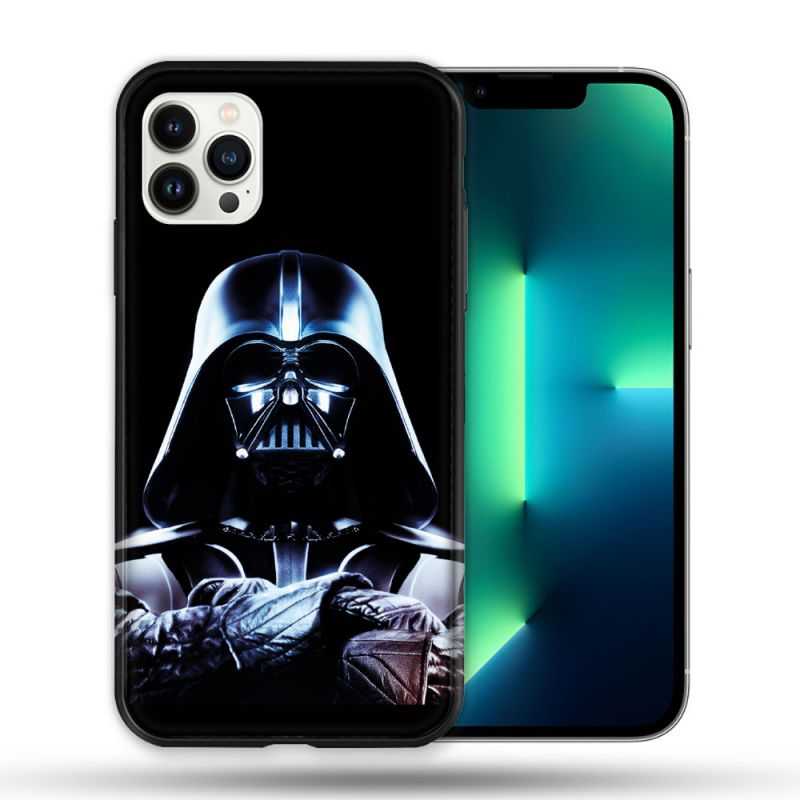 Coque Compatible Magsafe Pour Apple Iphone 13 PRO Star Wars - Dark Vador Noir