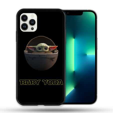 Coque Compatible Magsafe Pour Apple Iphone 13 PRO Star Wars - Yoda bebe noir