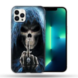 Coque Compatible Magsafe Pour Apple Iphone 13 PRO Tete de Mort Doigt