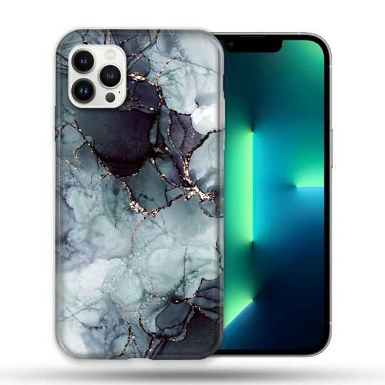 Coque Compatible Magsafe Pour Apple Iphone 13 PRO Texture Marbre Gris