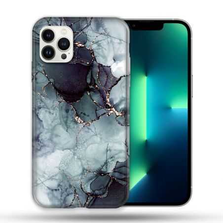 Coque Compatible Magsafe Pour Apple Iphone 13 PRO Texture Marbre Gris