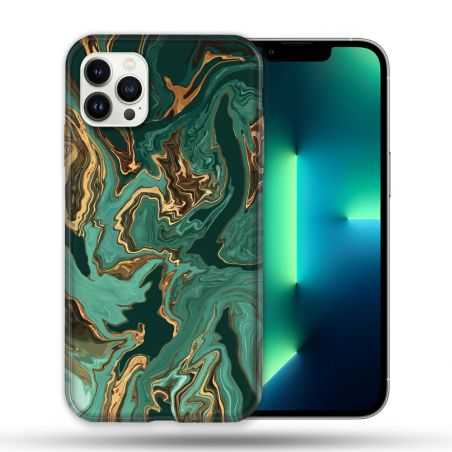 Coque Compatible Magsafe Pour Apple Iphone 13 PRO Texture Marbre Vert