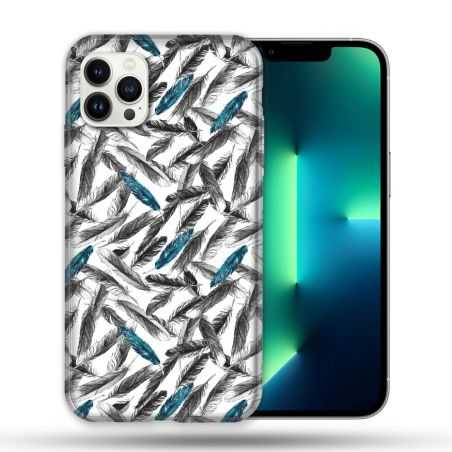 Coque Compatible Magsafe Pour Apple Iphone 13 PRO Texture Plume Canard