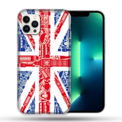 Coque Compatible Magsafe Pour Apple Iphone 13 PRO Voyage Angleterre Blanc