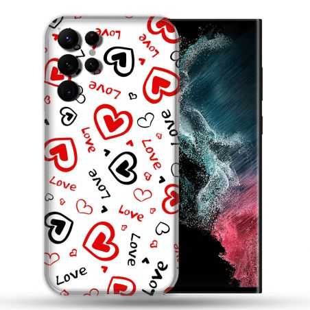 Coque compatible Magsafe Pour Samsung Galaxy S22 Ultra Amour Love