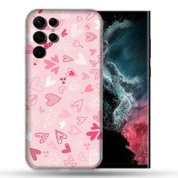 Coque compatible Magsafe Pour Samsung Galaxy S22 Ultra Amour Ptis Coeurs