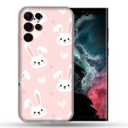 Coque compatible Magsafe Pour Samsung Galaxy S22 Ultra Animal Lapin Rose