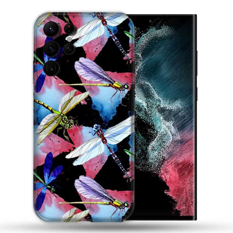 Coque compatible Magsafe Pour Samsung Galaxy S22 Ultra Animal Libellule