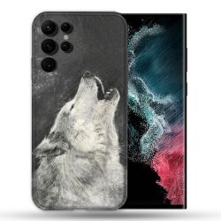 Coque compatible Magsafe Pour Samsung Galaxy S22 Ultra Animal Loup Hurlement