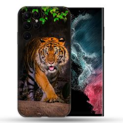 Coque compatible Magsafe Pour Samsung Galaxy S22 Ultra Animal Tigre Jungle