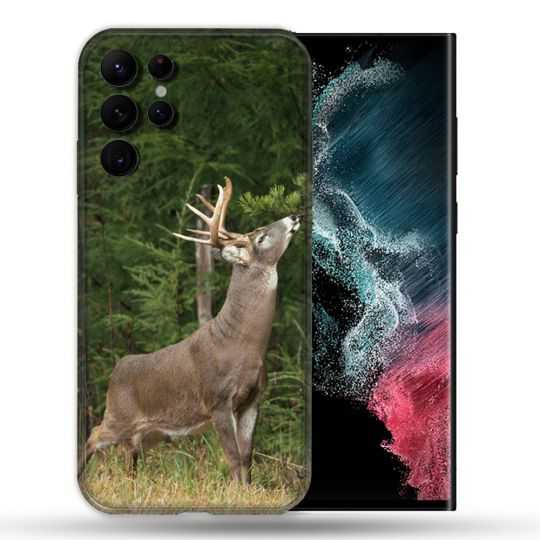 Coque compatible Magsafe Pour Samsung Galaxy S22 Ultra Chasse Cerf