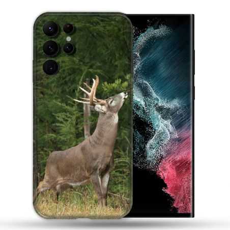 Coque compatible Magsafe Pour Samsung Galaxy S22 Ultra Chasse Cerf