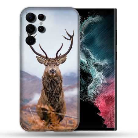 Coque compatible Magsafe Pour Samsung Galaxy S22 Ultra Chasse Chevreuil Montagne